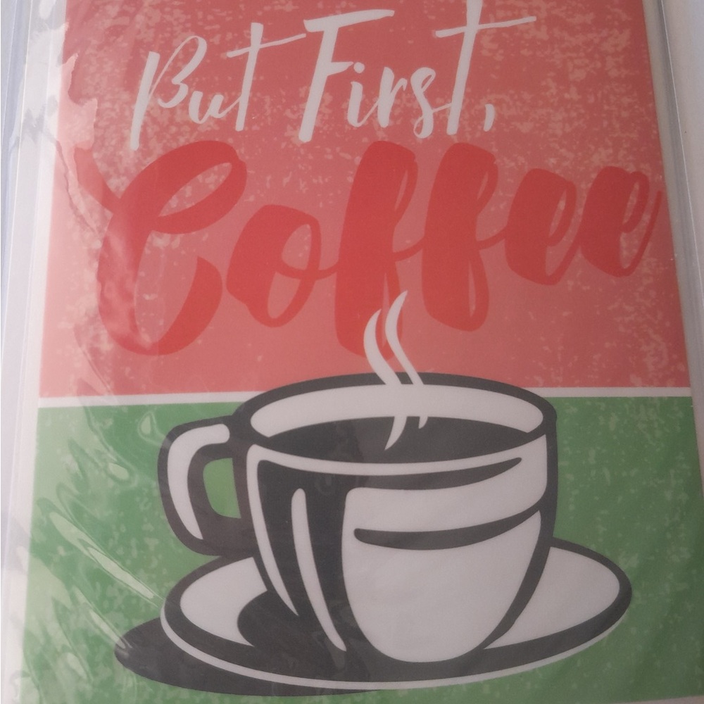 Iron-On Transfer 'But First, Coffee' - Picture 2 of 4